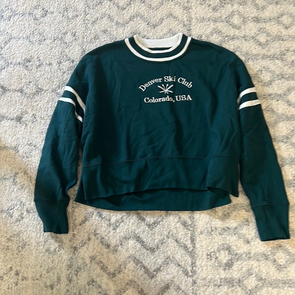 Abercrombie & Fitch Green Sweatshirt